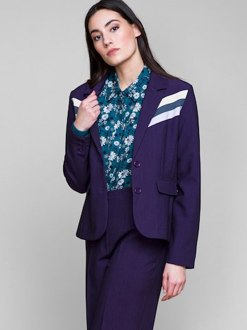 4funkyflavours - Blazer 'Mind Your Mind' em roxo: frente