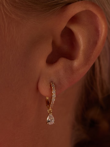 Boucles d'oreilles Lucardi en or : devant