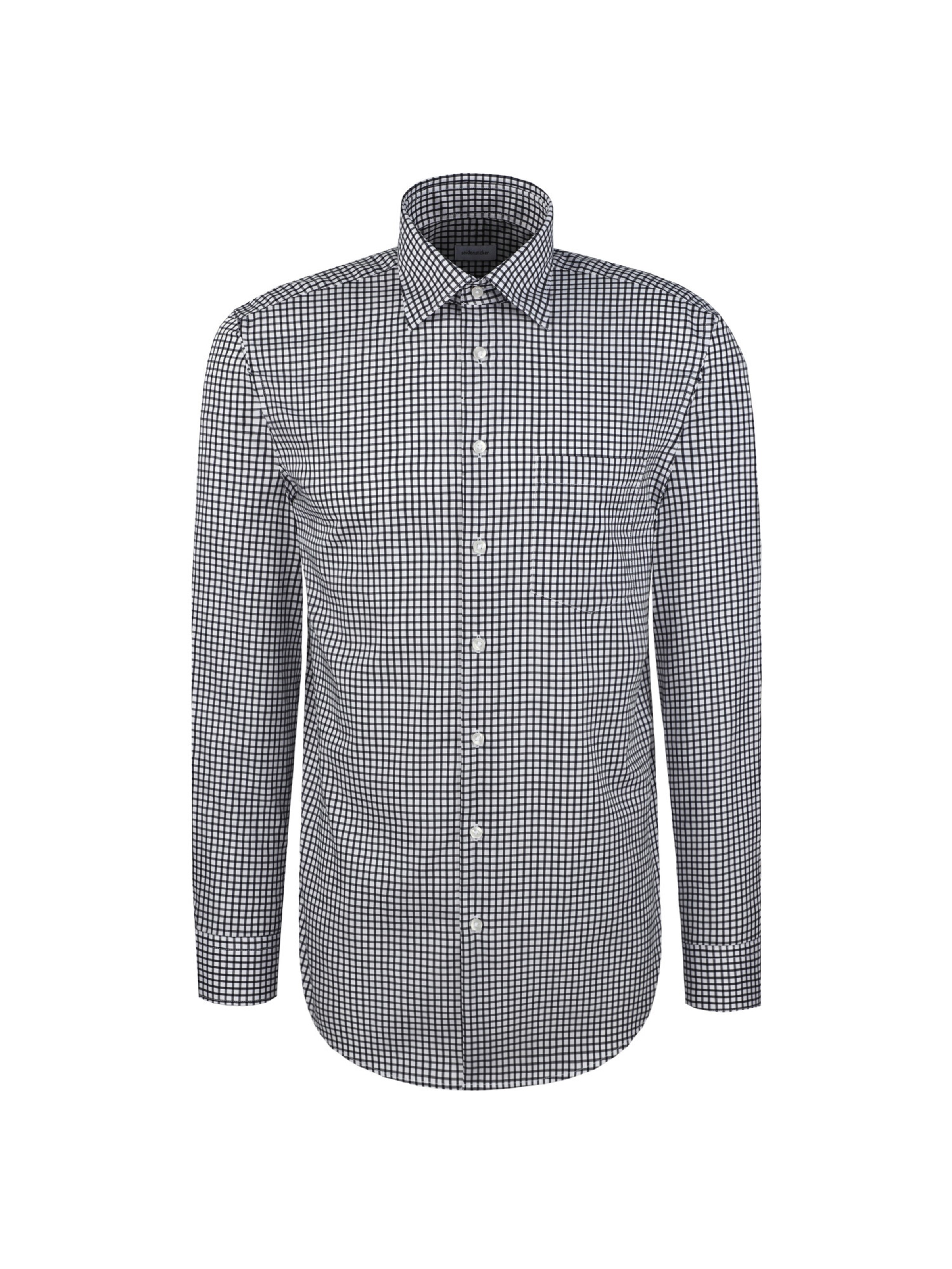 SEIDENSTICKER Regular fit Zakelijk overhemd 'Schwarze Rose' in Blauw: voorkant