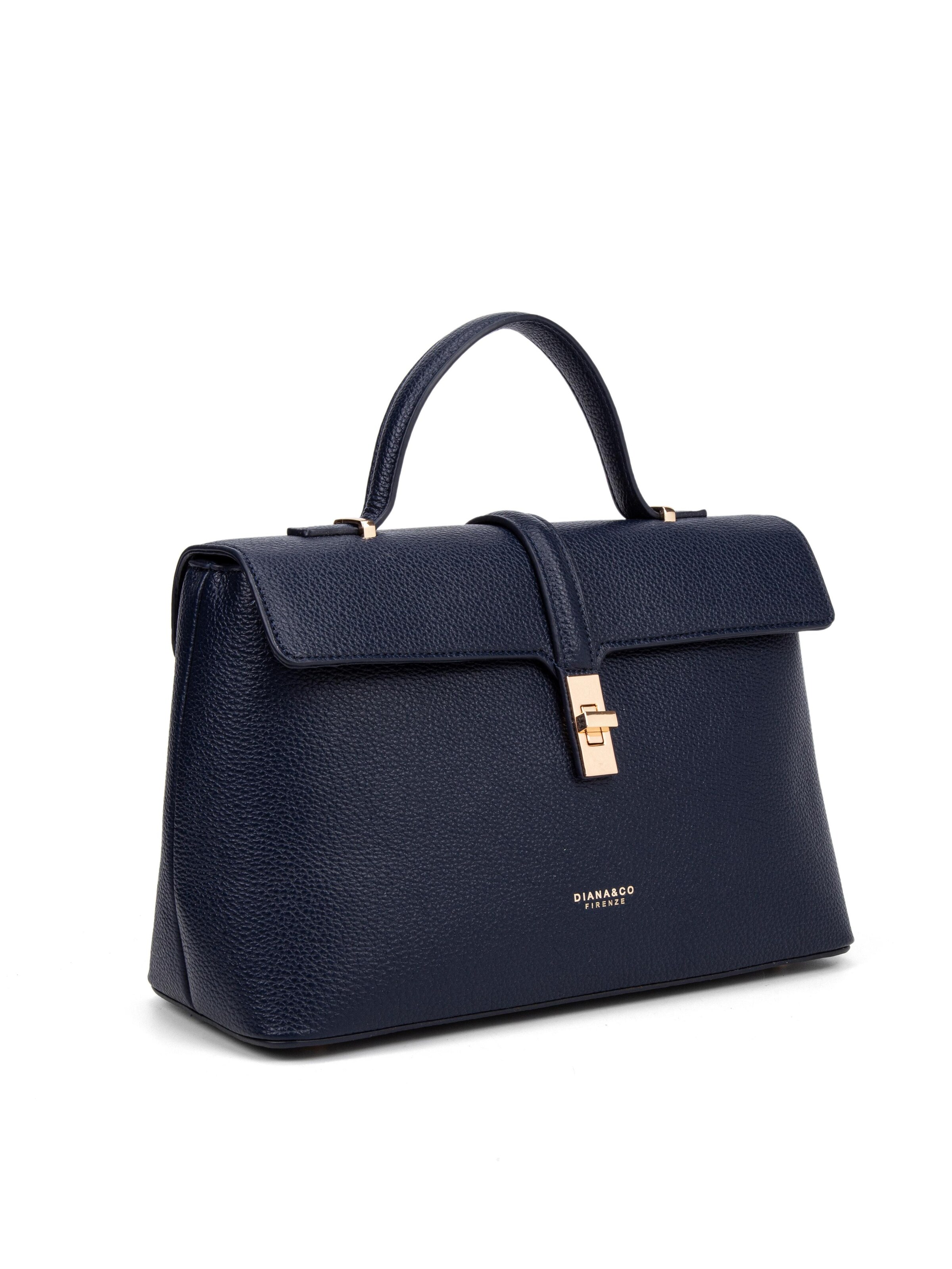 Borsa a mano 'Borsa a Mano Donna Pelle Vegana PU con Girello e Tracolla Rimovibile' di Diana&Co. in blu