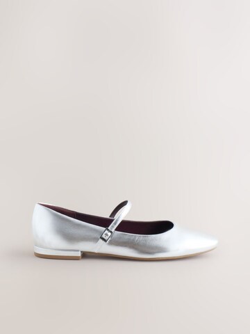 Next Strap ballerina 'Forever Comfort' in Silver