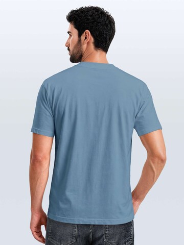 Neverless Shirt 'Palme Polygon' in Blue