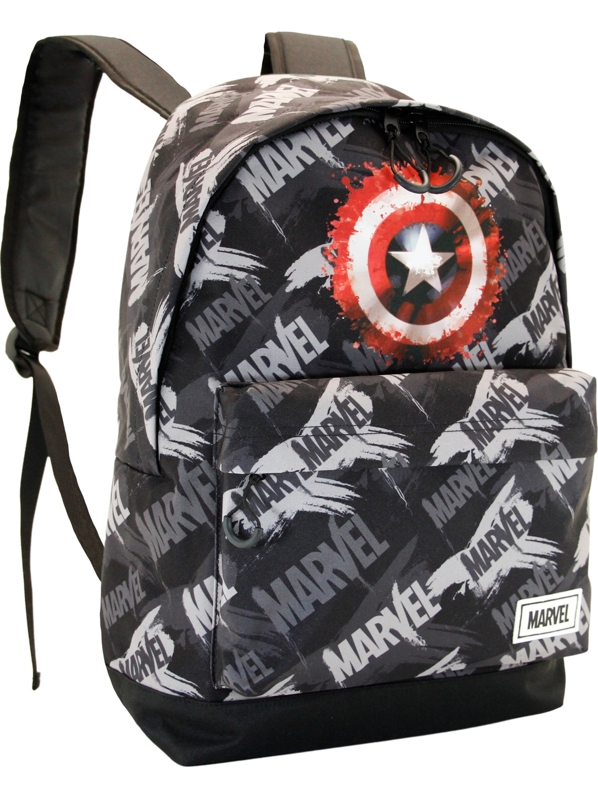 marvel Backpack 'Captain America Scratches-FAN HS' in Grey