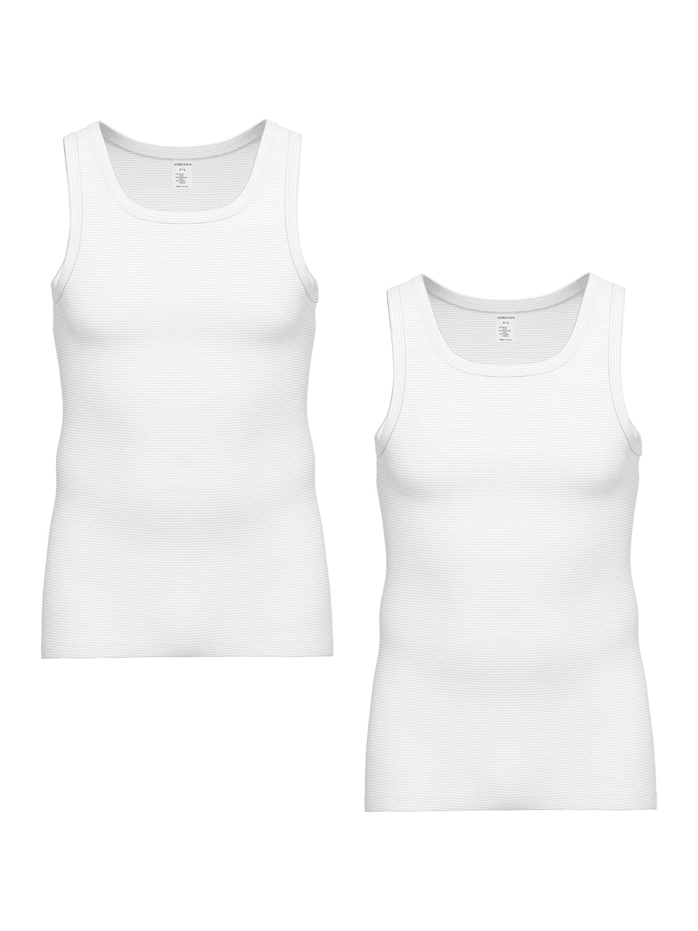 Maillot de corps ' Cotton & More Athletic ' Ammann en blanc : devant