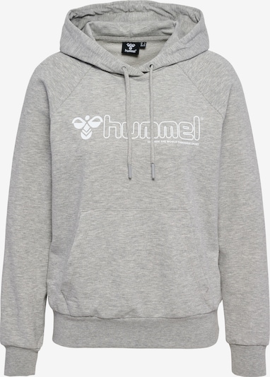 Hummel Sweat de sport 'Noni 2.0' en gris chiné / blanc, Vue avec produit