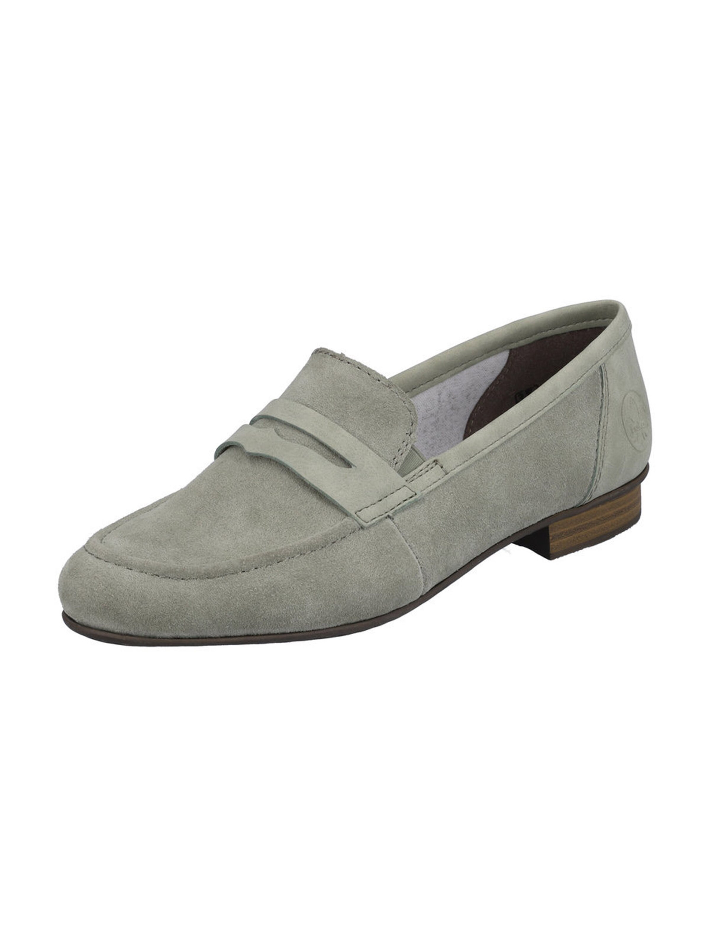 Rieker Instappers in Groen: voorkant