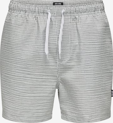 Shorts de bain 'Ted' Only & Sons en gris : devant