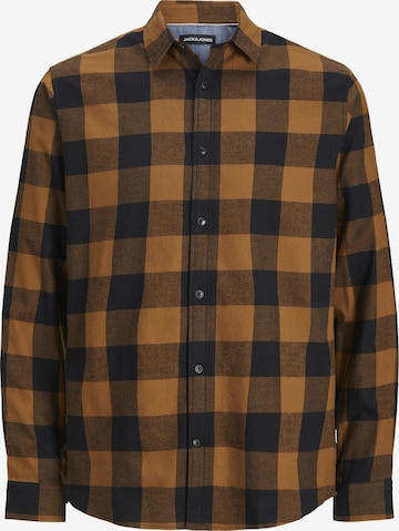 Camicia 'JJEGingham' di JACK & JONES in marrone: frontale