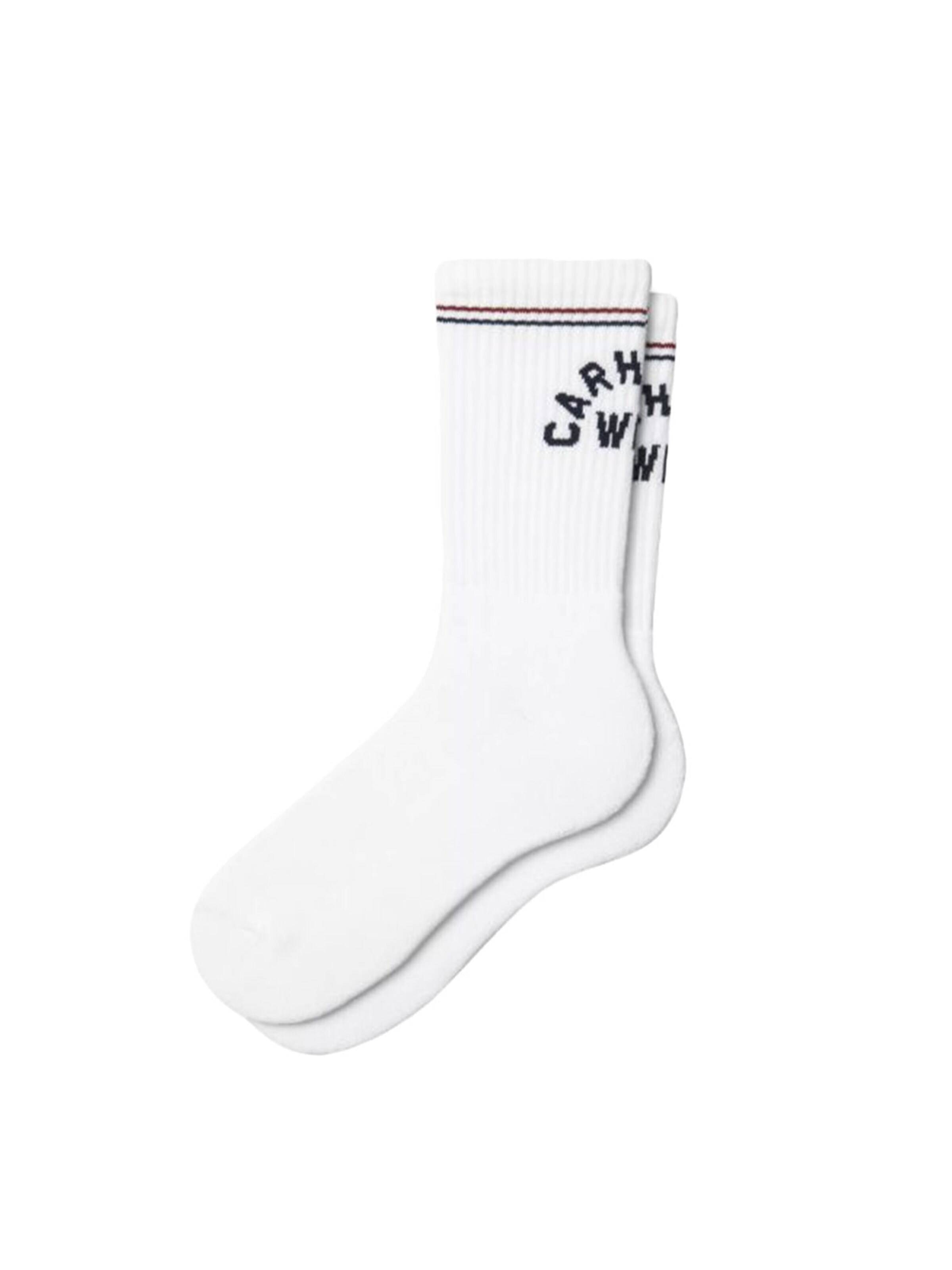 Carhartt WIP Skarpety 'ARCH SCRIPT SOCKS WHITE / DARK NAVY' w kolorze niebieski: przód