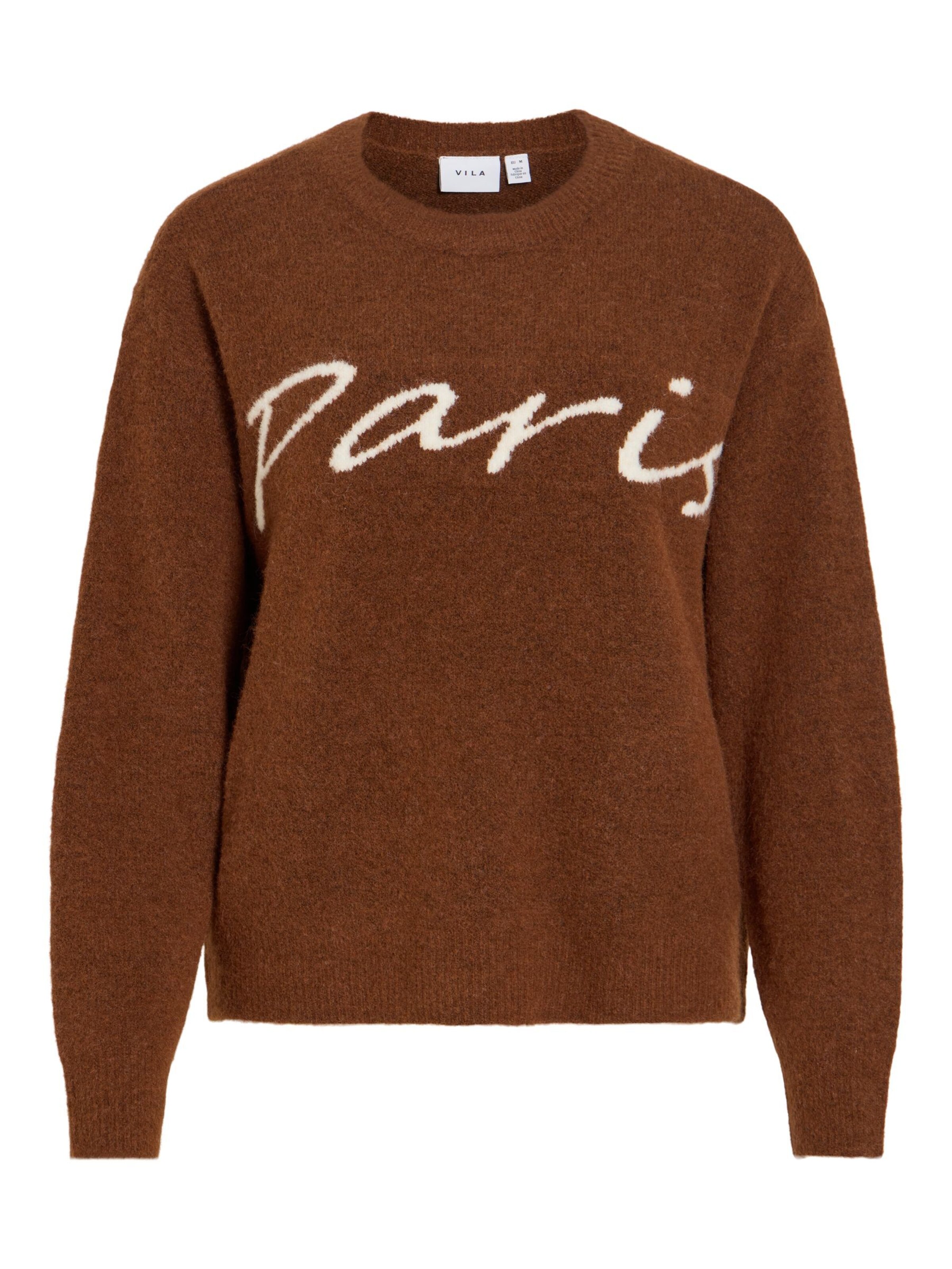 VILA Sweater 'VILuna' in Brown: front