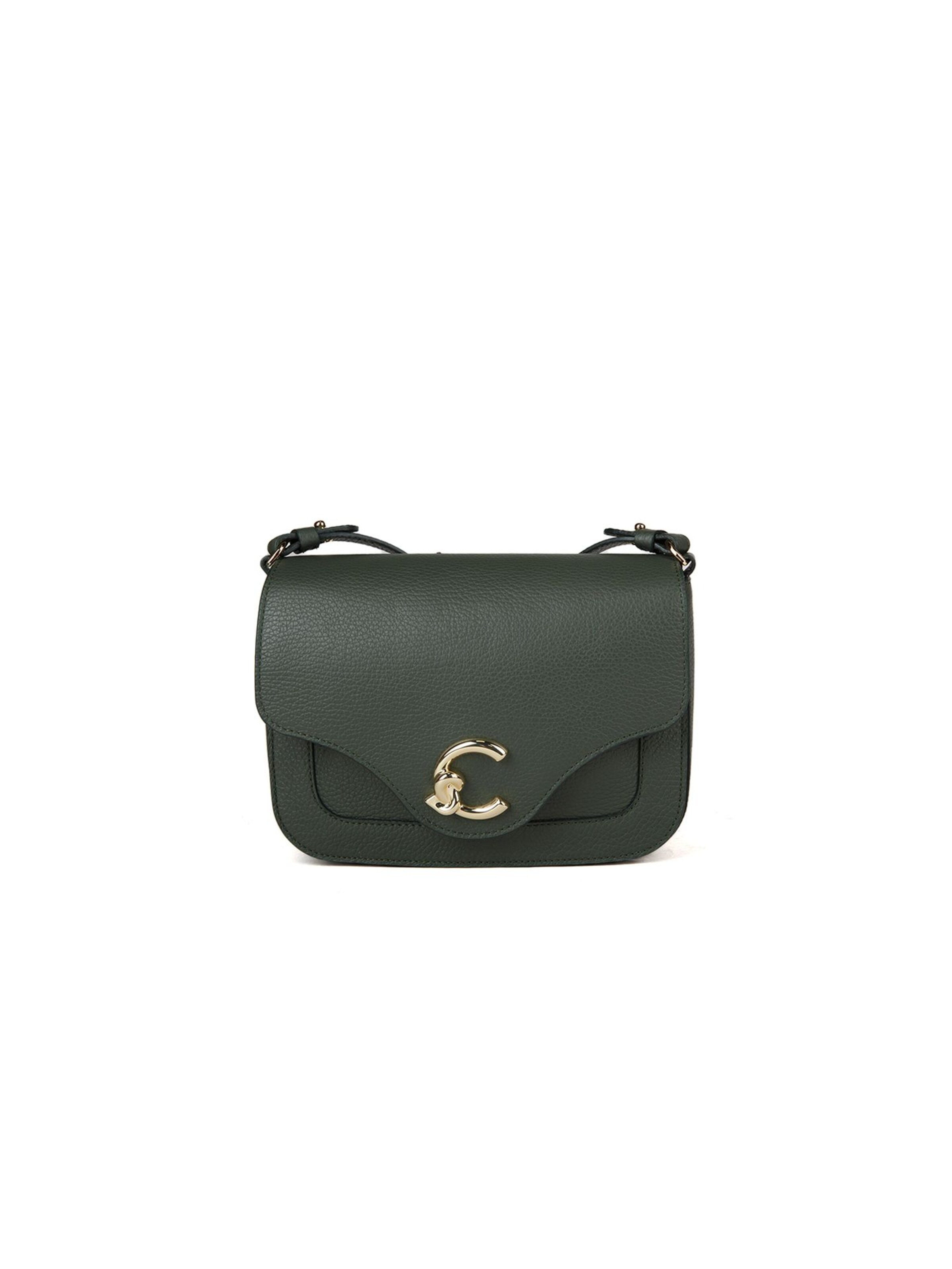 Coccinelle Crossbody bag 'Coccinelle C-Me Handbag Grained Leather' in Grey: front