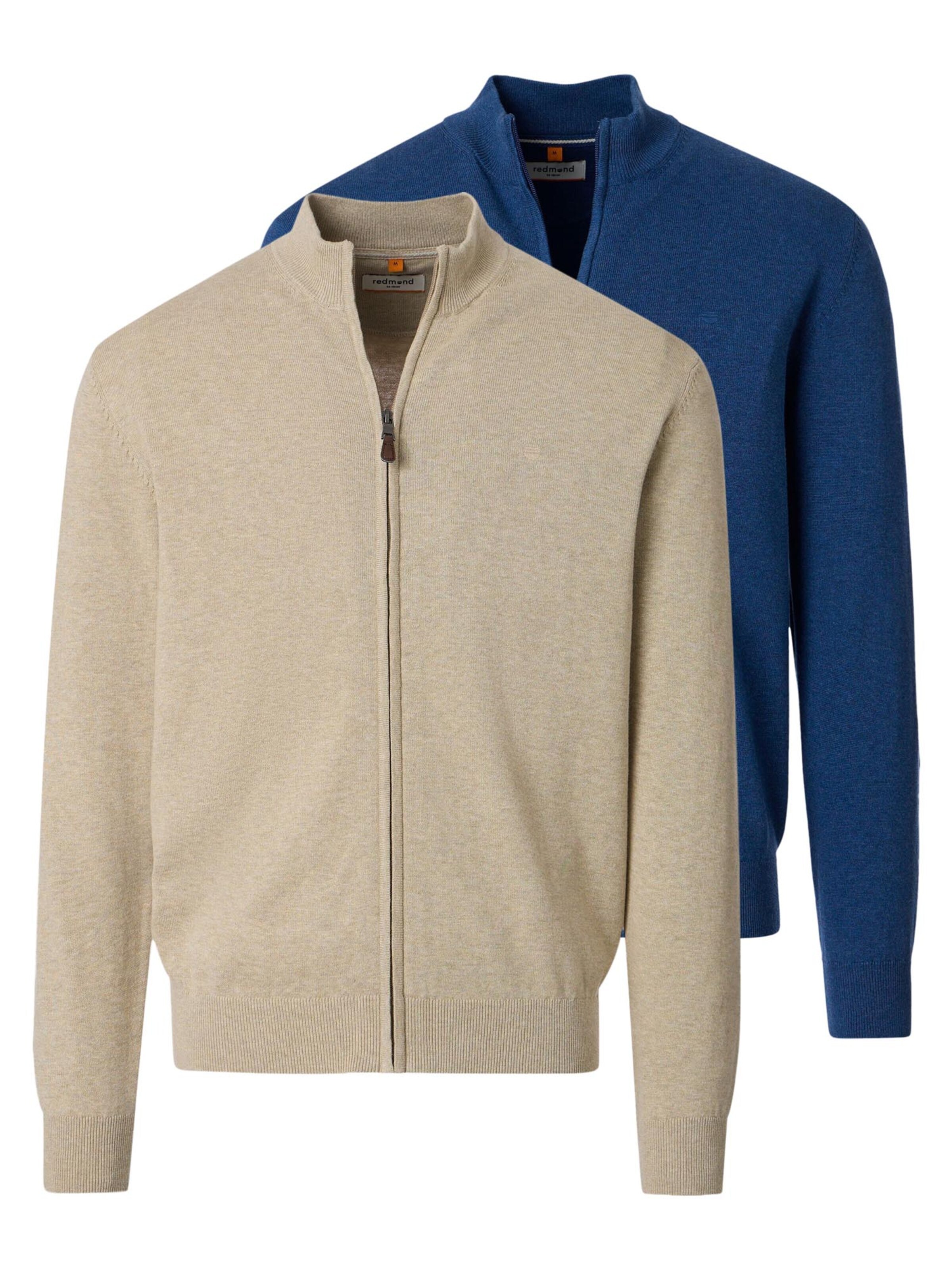 Vestes en maille 'Basic' redmond en bleu : devant