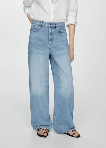 MANGO Wide Leg Farkut 'Danielle' värissä sininen: etupuoli