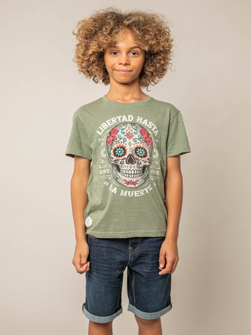 T-Shirt 'Craneo' Deeluxe en vert : devant