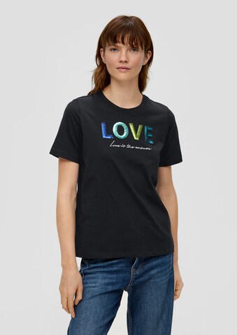 T-shirt s.Oliver en noir : devant