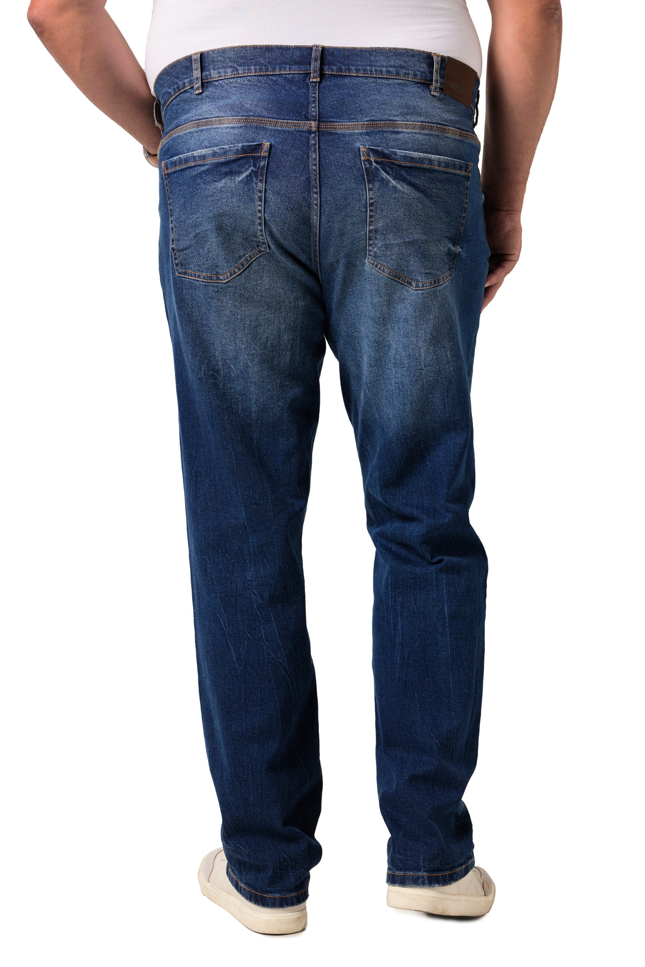 Men Plus Regular Jeans in Blauw