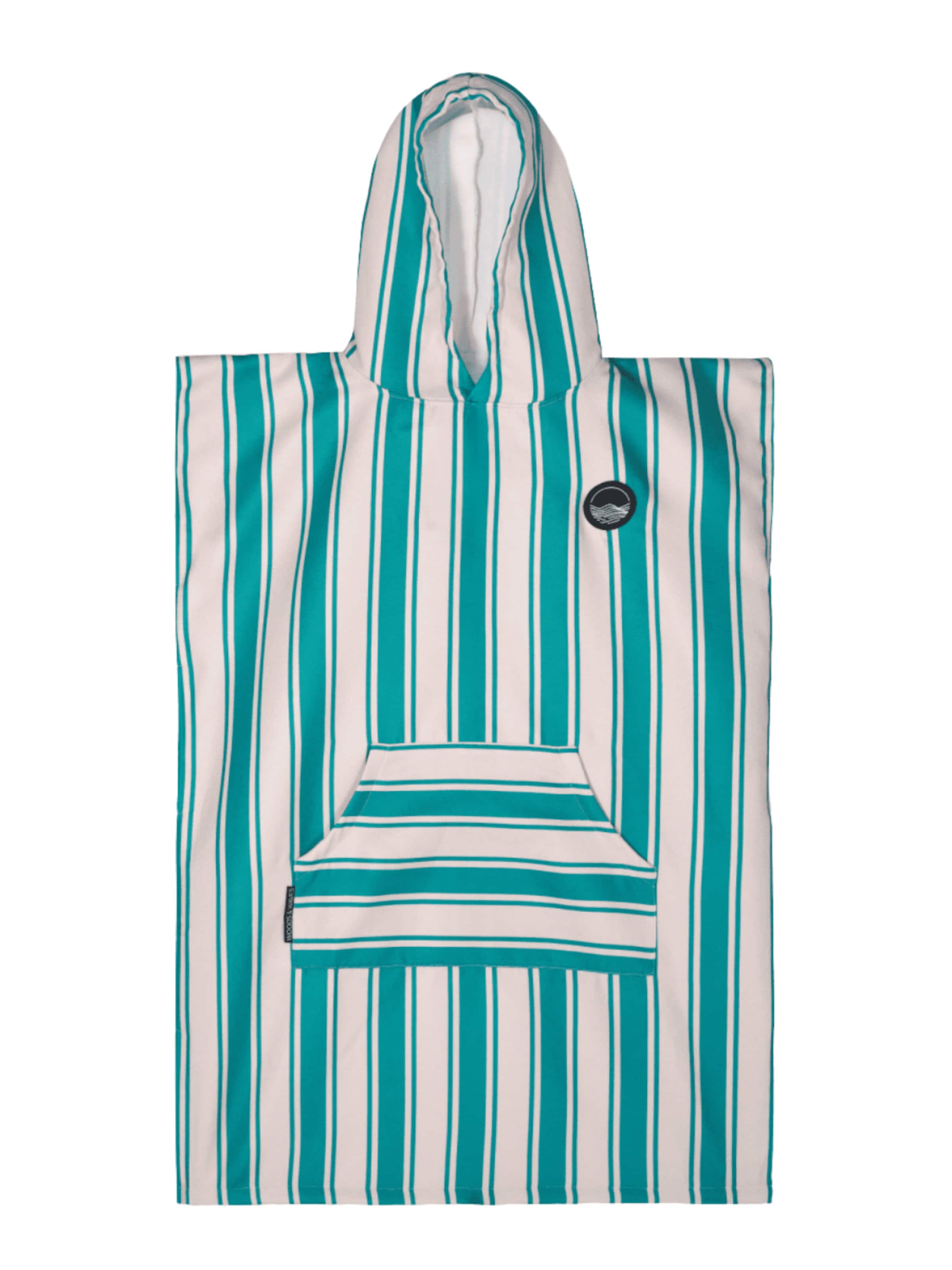 woodsandwaves - Albornoz corto 'Surf-Poncho' en Mezcla de colores: frente