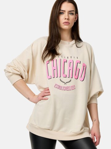 Worldclassca Oversizepullover 'Chicago'‌‌‌‌‌‌ in Beige: Vorderseite