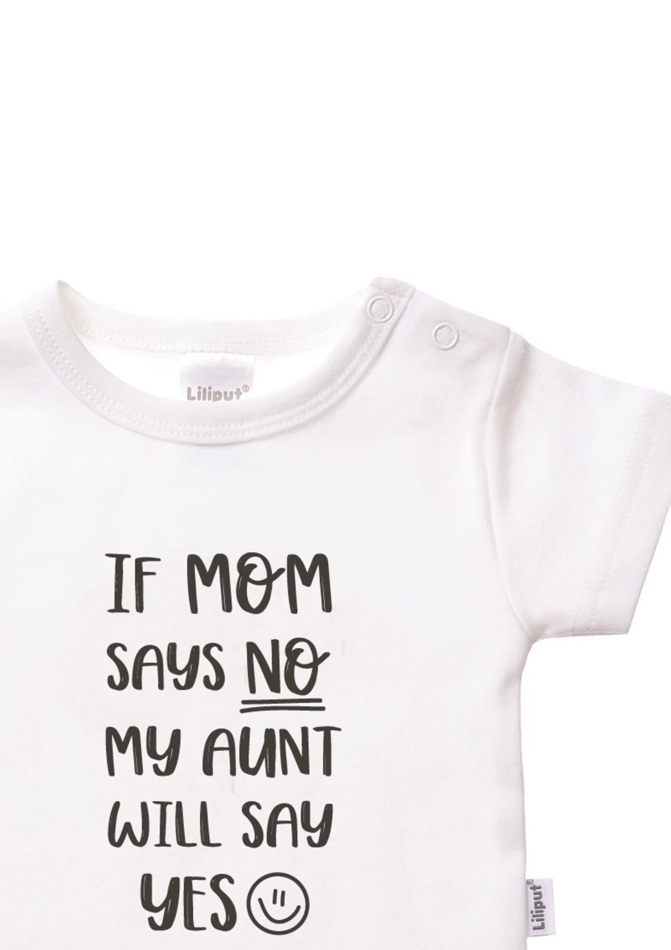 LILIPUT Romper/Bodysuit 'If Mom says no' in White