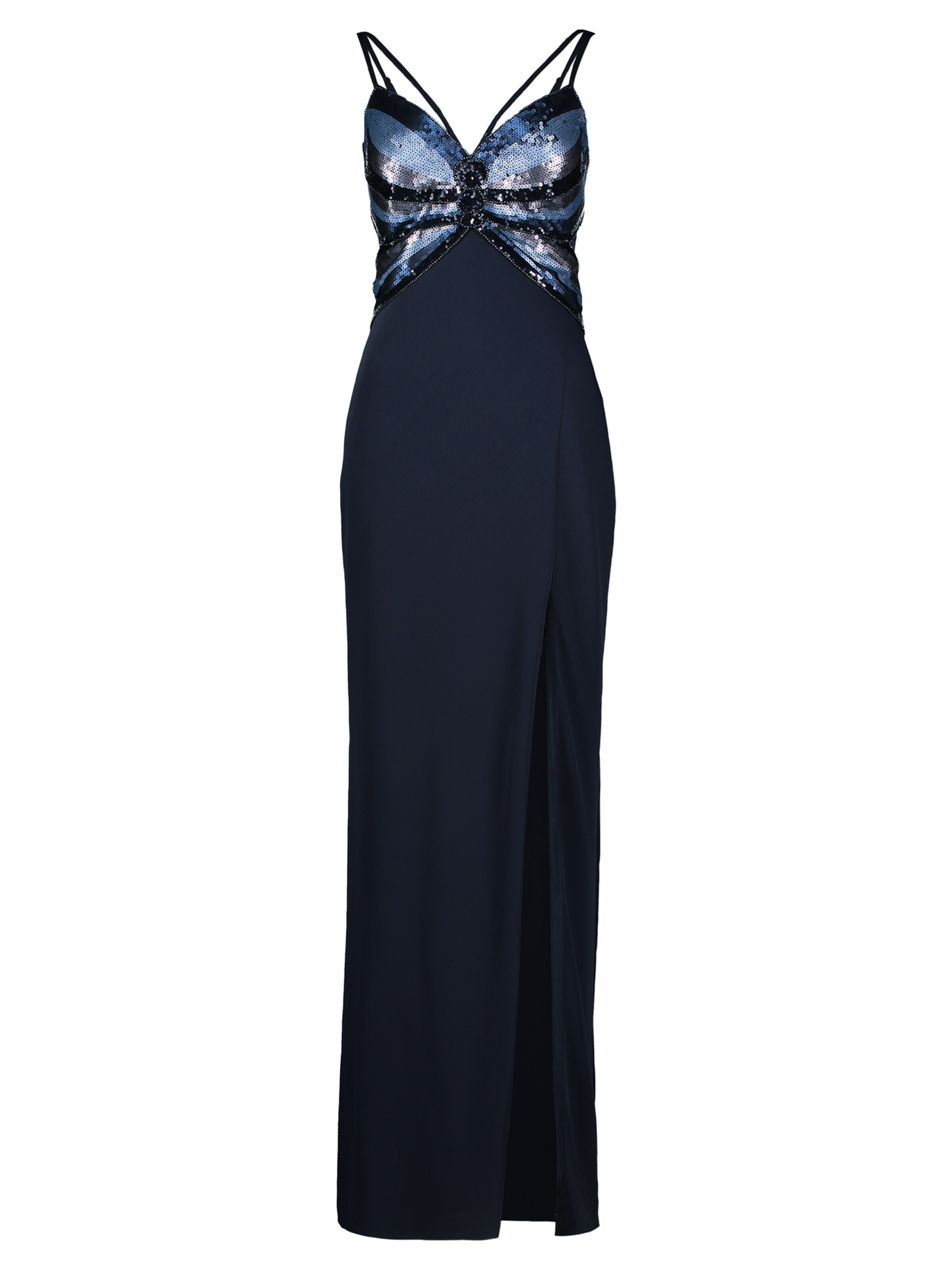 Robe de soirée Vera Mont en bleu : devant