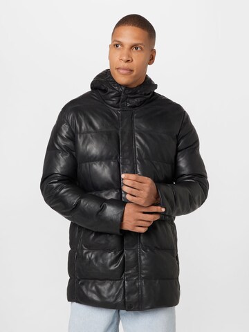 FREAKY NATION Winter Jacket in Black: front