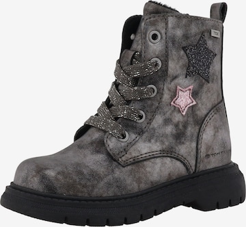 Bottines à lacets TOM TAILOR en gris : devant