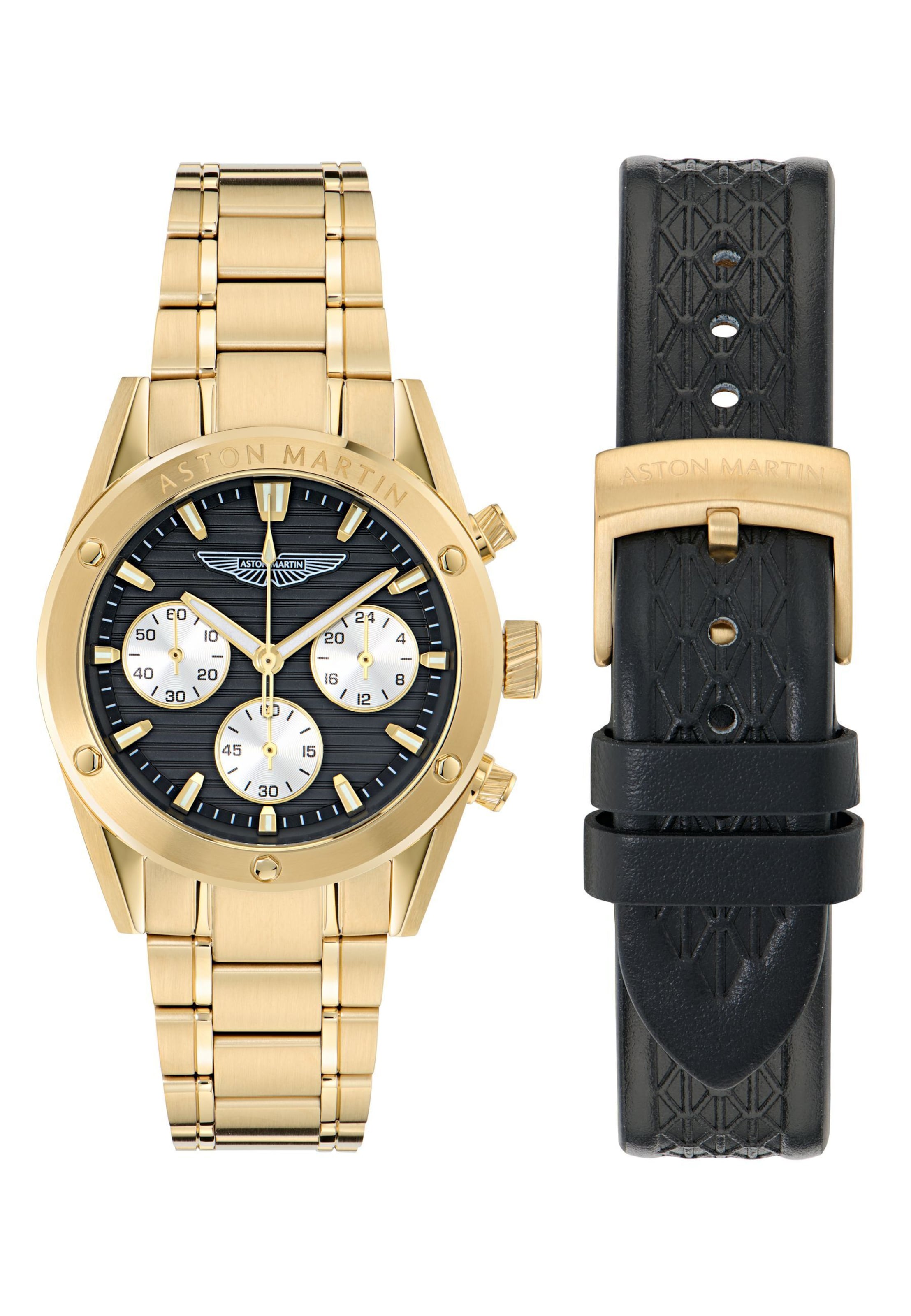 Aston Martin Analog Watch ' BST W ' in Gold: front