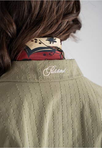 Comfort fit Camicia 'Western' di Prohibited in verde