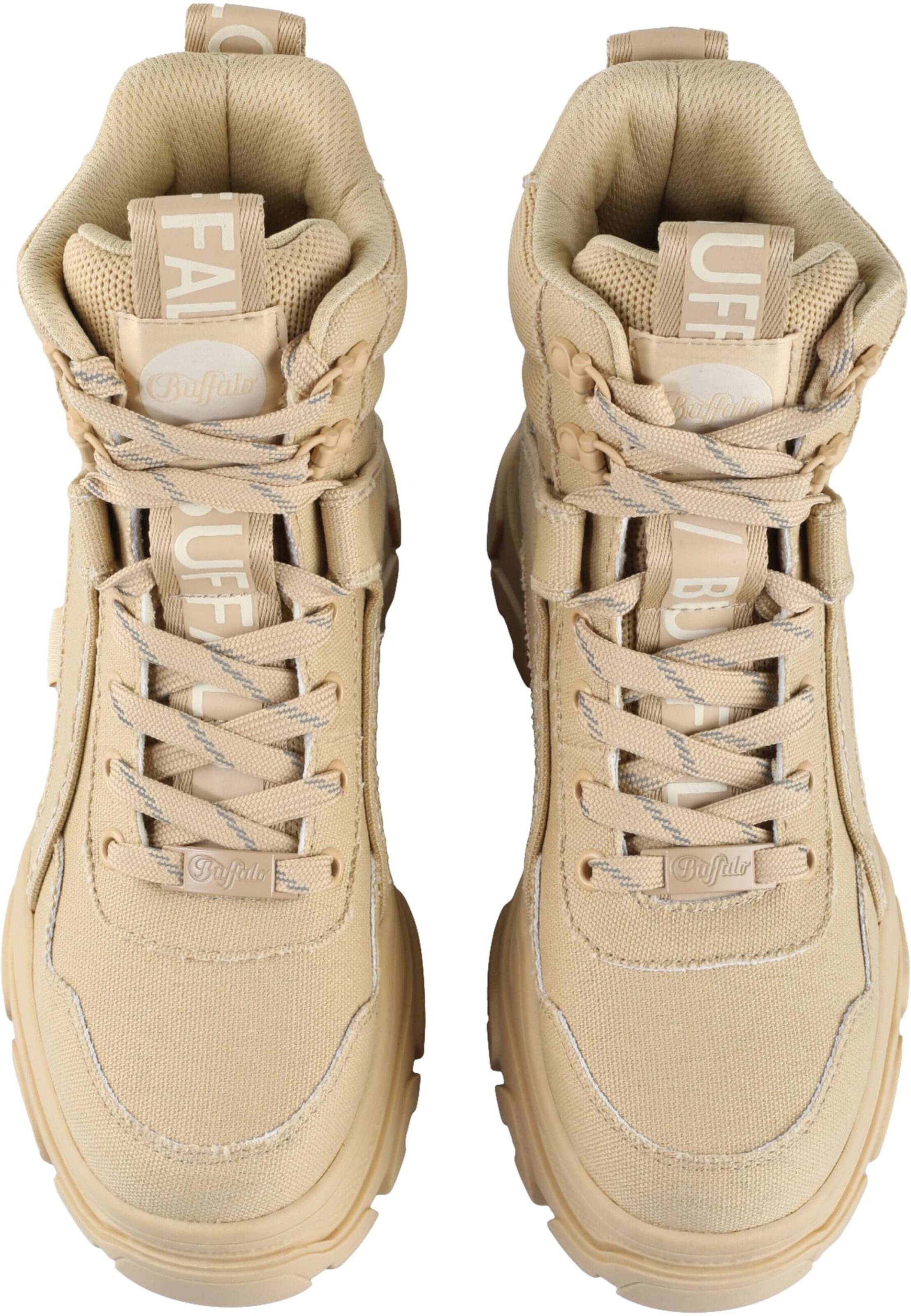 BUFFALO Schnürstiefelette 'Venom' in Beige