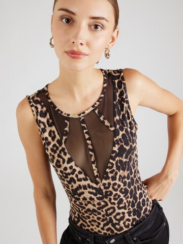 ABOUT YOU Shirt Bodysuit 'Phyllis' in Beige