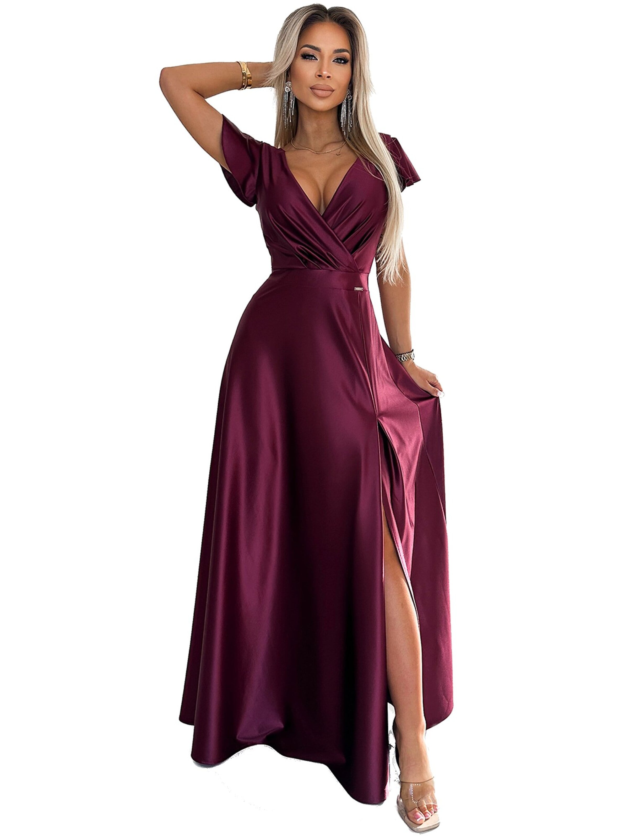 Numoco Abendkleid 'Crystal'‌‌‌‌ in Lila: Vorderseite