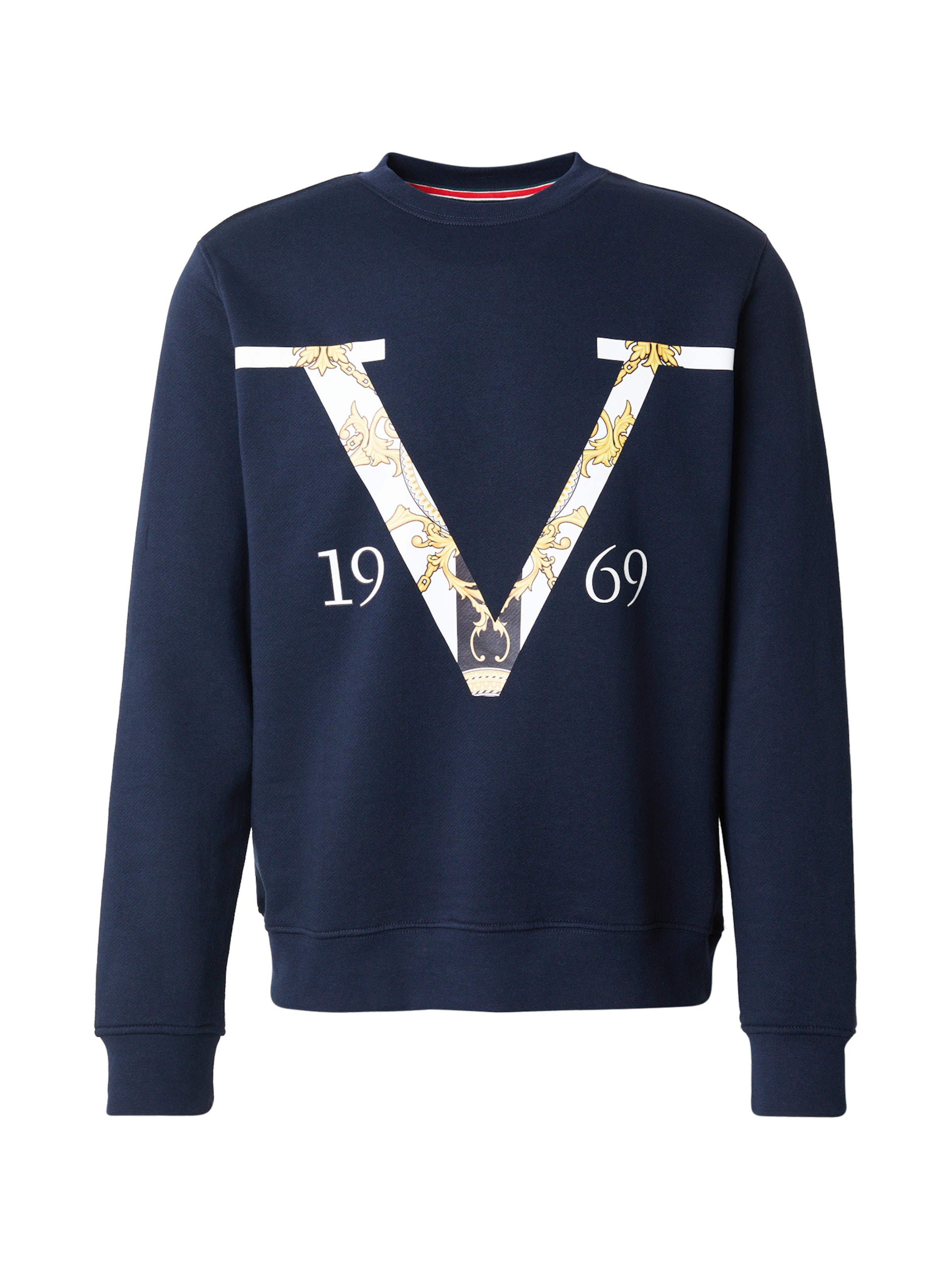 Sweat-shirt 'Nico Old Baroque' 19V69 ITALIA en bleu : devant