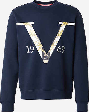 Sweat-shirt 'Nico Old Baroque' 19V69 ITALIA en bleu : devant
