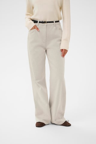 SOAKED IN LUXURY Wide leg Jeans 'SLDaline' in Beige: front