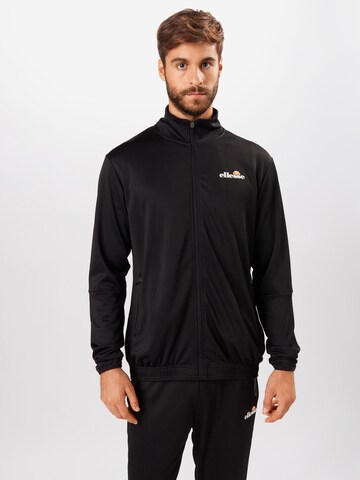 ELLESSE - Ajuste regular Sudadera con cremallera deportiva 'Marzo' en negro: frente