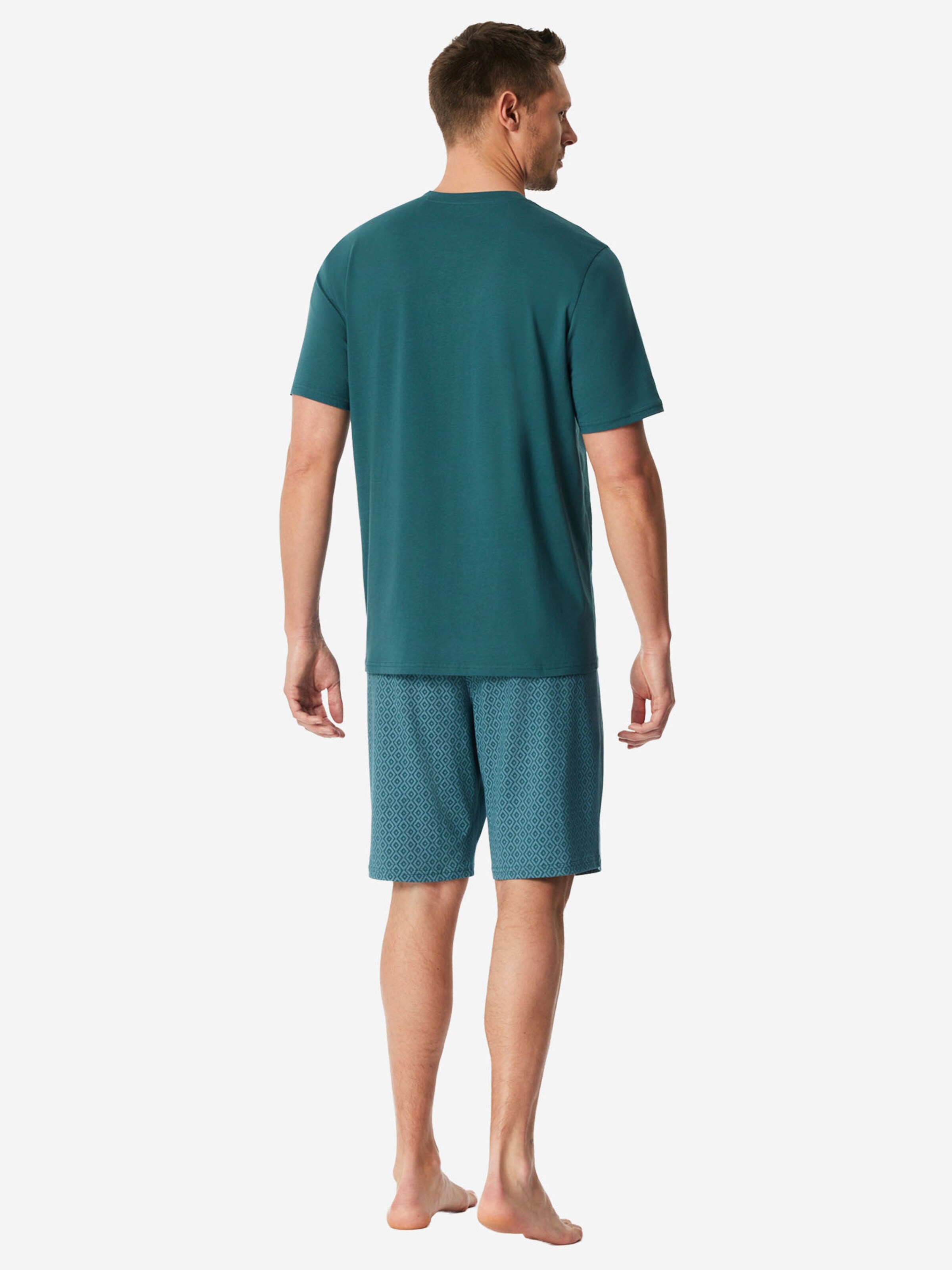 SCHIESSER Pyjama kort ' Casual Essentials ' in Groen