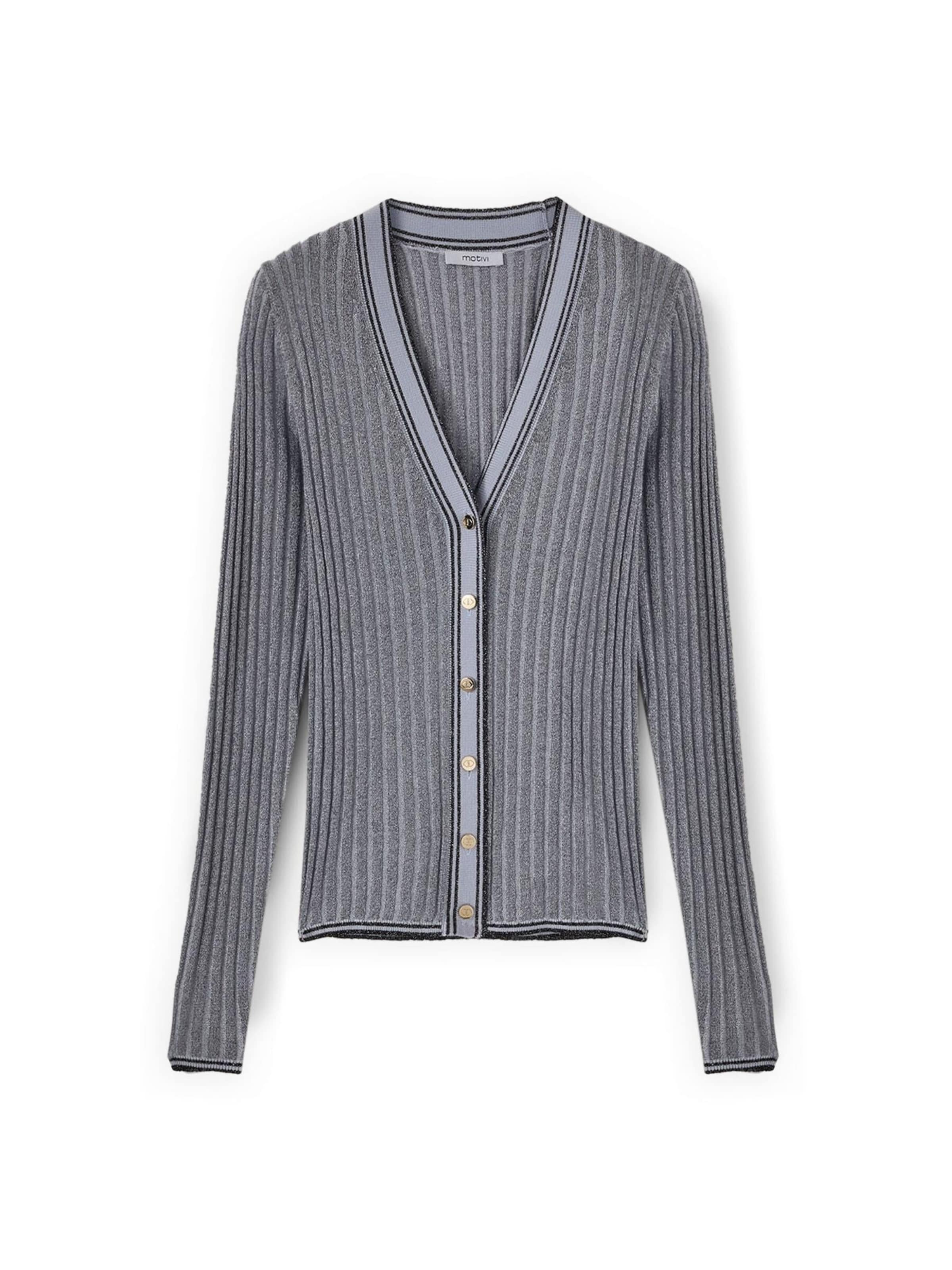Cardigan MOTIVI en bleu : devant