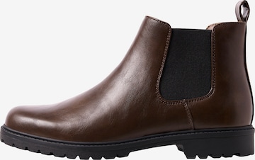 JACK & JONES Боти Chelsea 'JFWDUNELAND' в кафяво: отпред