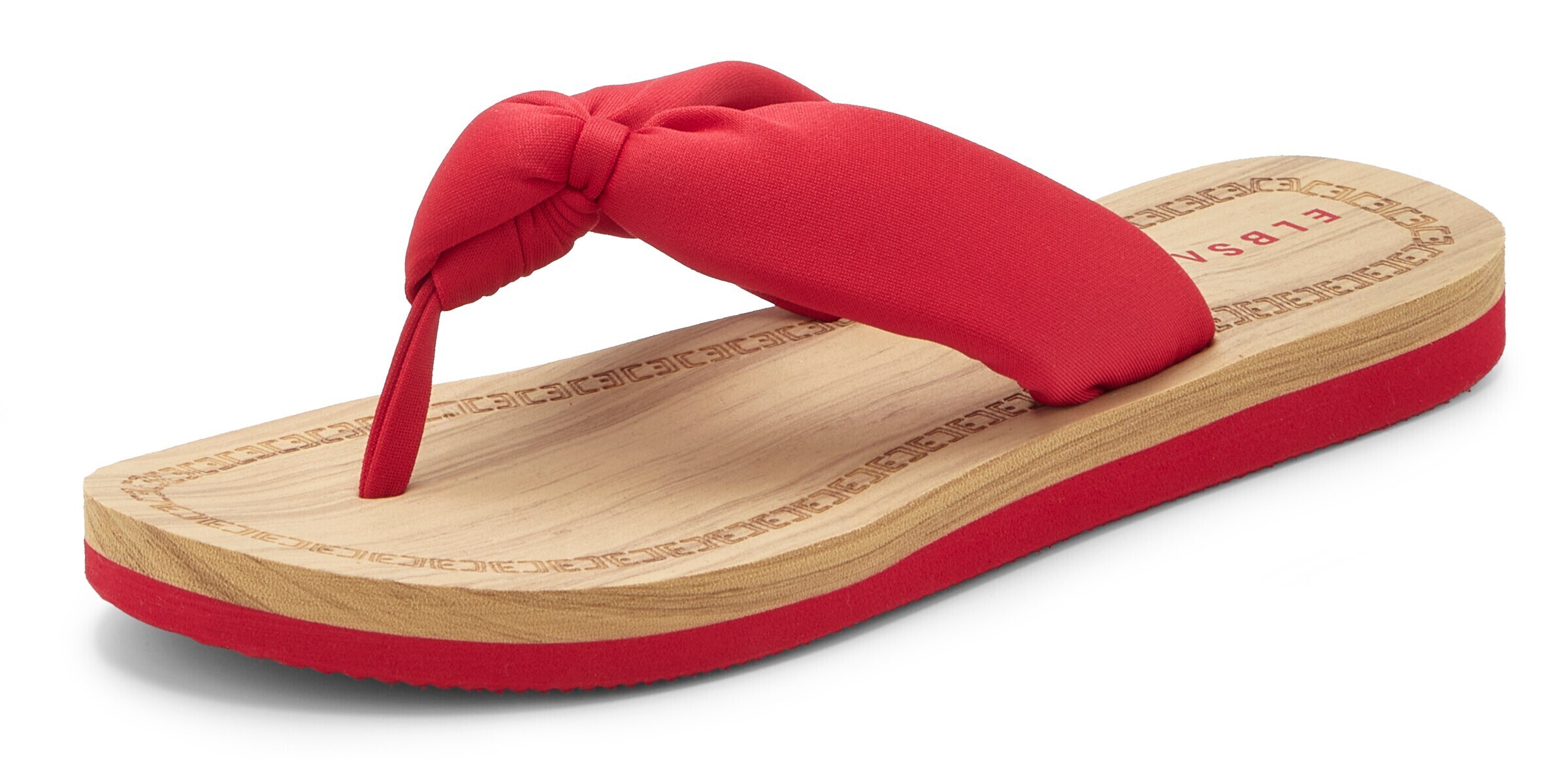 Tongs Elbsand en rouge : devant
