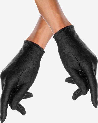 Dirndline Fingerhandschuhe 'Kurze Satin-Handschuhe' in schwarz, Produktansicht