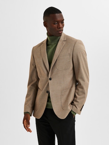 SELECTED HOMME Slim fit Suit Jacket 'GABE' in Brown: front