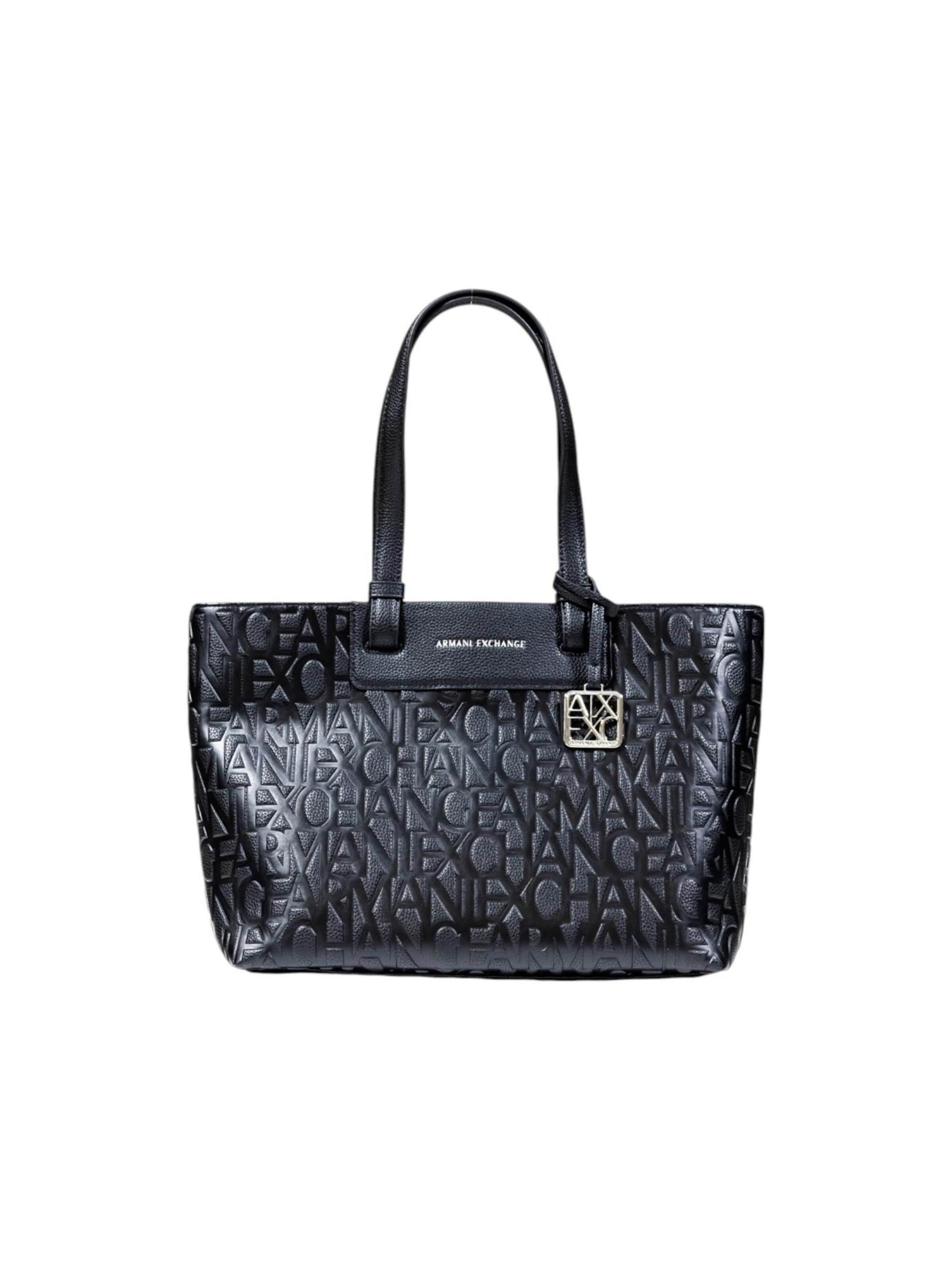 ARMANI EXCHANGE - Bolso de hombro en negro: frente