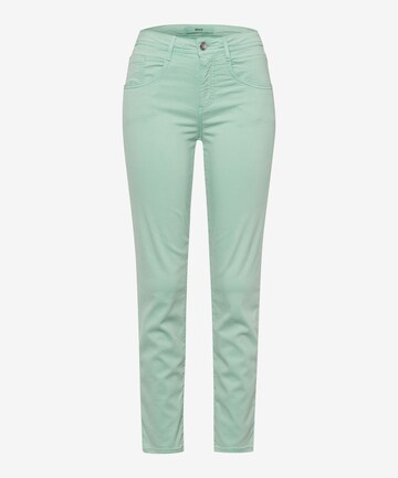 Coupe slim Pantalon 'Shakira' BRAX en vert : devant