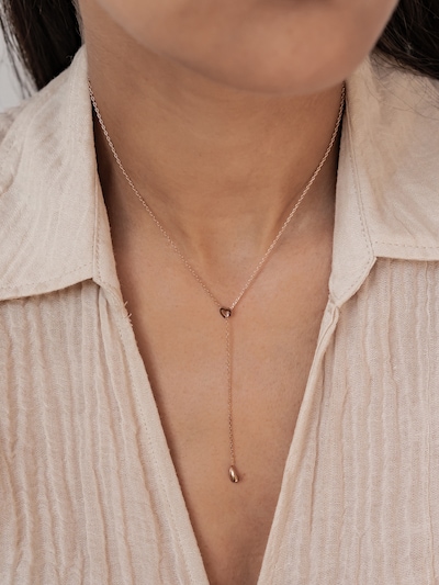 Hey Happiness Kette 'Heart Lariat' in rosegold, Produktansicht