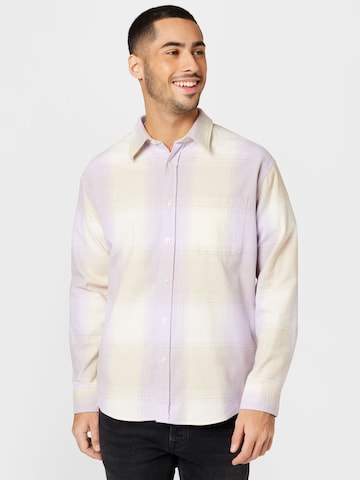 NN07 Regular fit Overhemd 'Deon' in Lila: voorkant