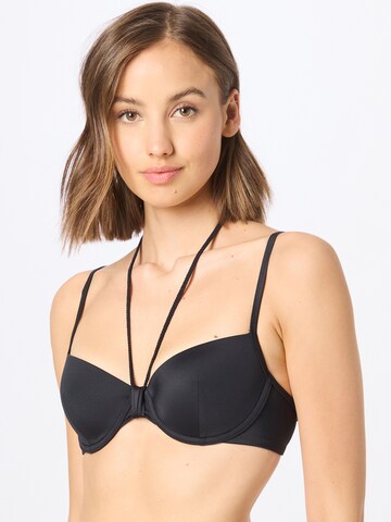 T-shirt Top per bikini 'Luxe' di Hunkemöller in nero: frontale