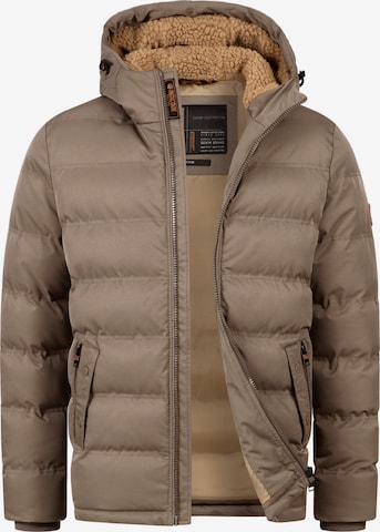 INDICODE JEANS Winter jacket ' Nemos ' in Brown: front