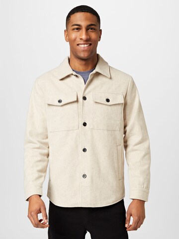 JACK & JONES - Chaqueta de entretiempo en beige: frente