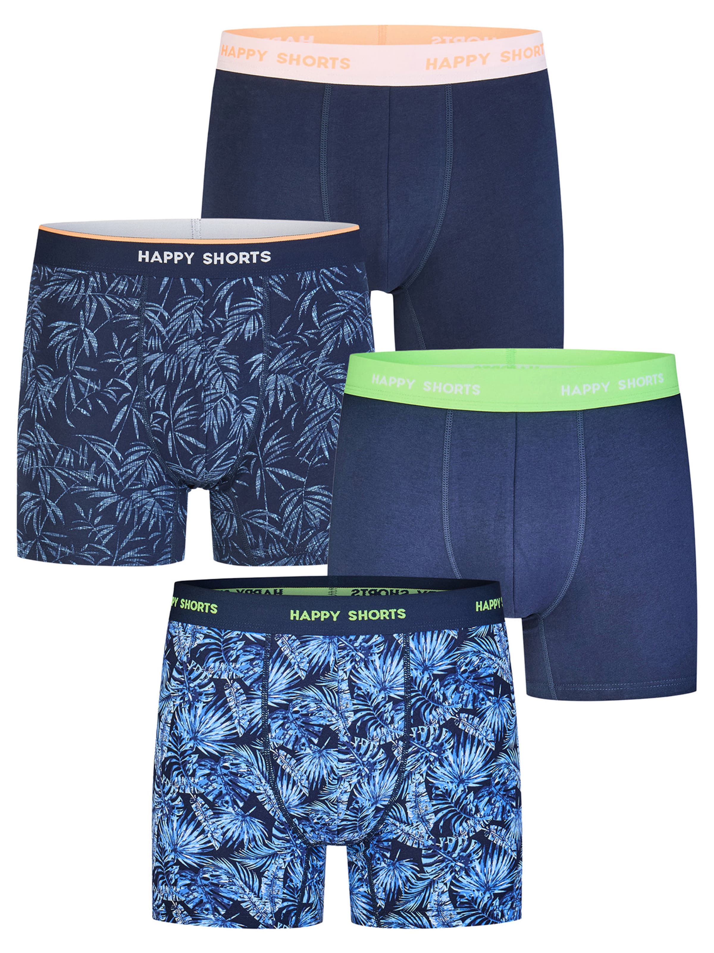 Happy Shorts - Boxers ' Floral Print Sets ' em azul: frente