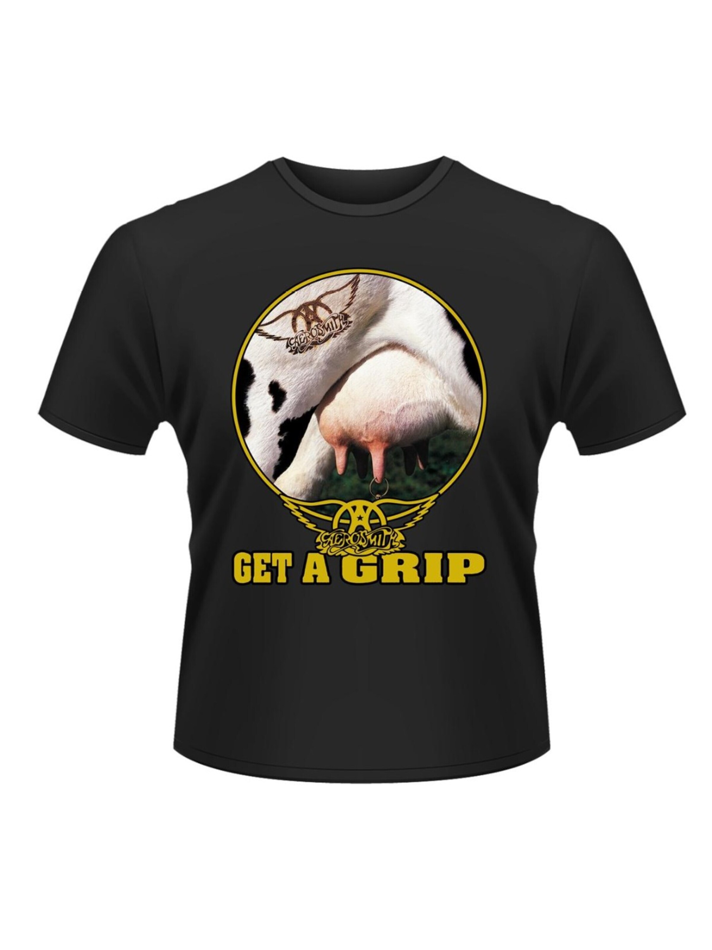 Aerosmith Shirt 'Aerosmith Get A Grip  T-Shirt' in Black: front
